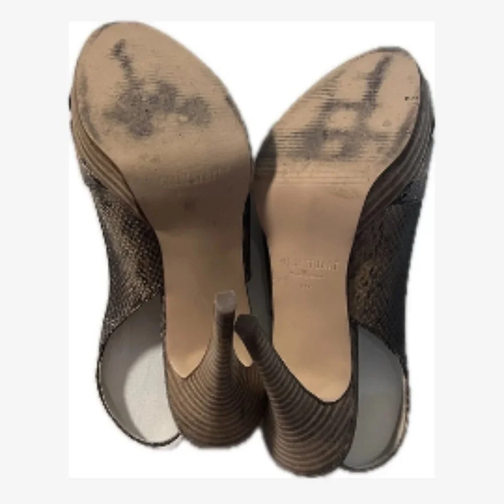 Colin Stuart Heel Pump Snakeskin Leather Womens Size 6 Heel 4.5
